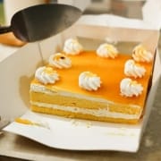 Orange cake from a local Hawaii bakery.  In Hawaii SEO is important to bakeries to get ranking on search results.